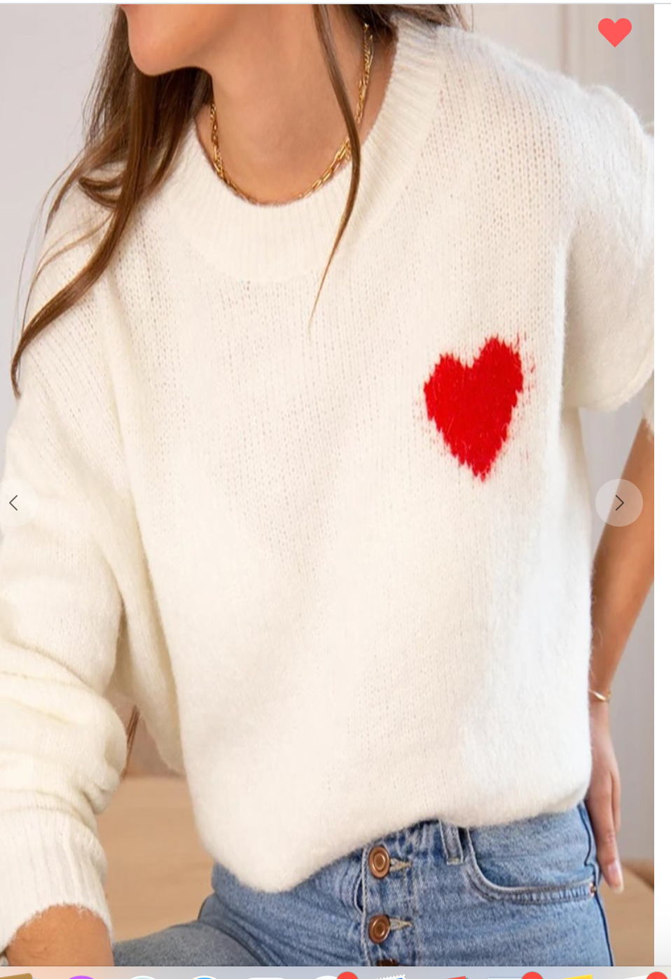 Sweaters with hearts outlet on them