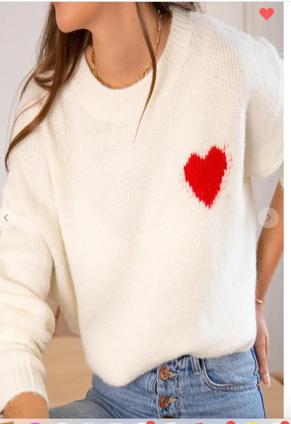 Sweaters with sales hearts on them